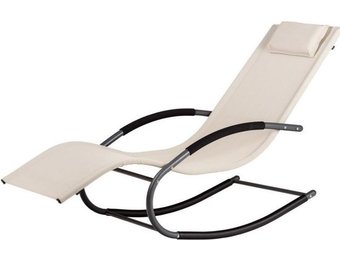 Schommelstoel ligstoel tuin - beige