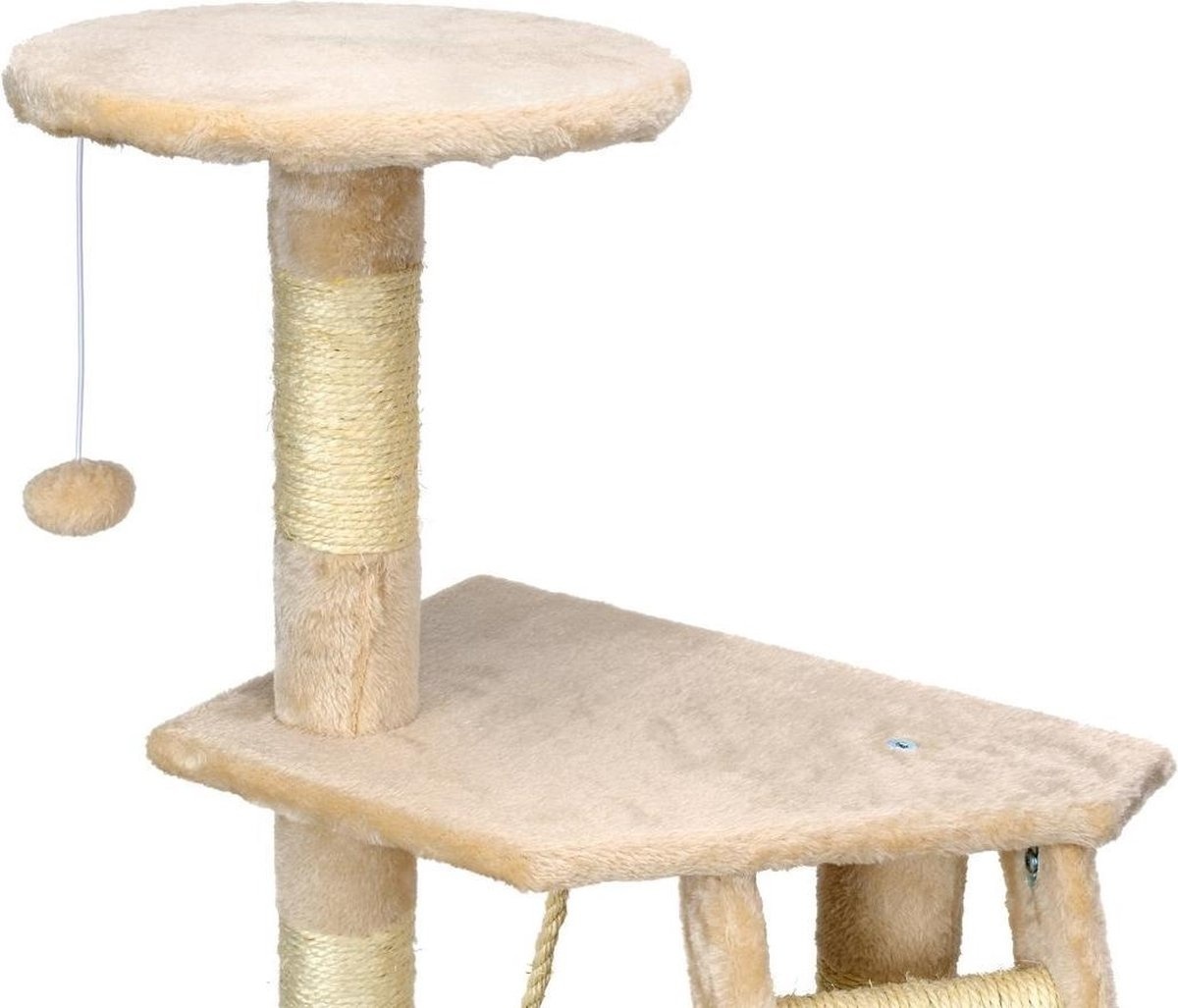 Krabpaal kattenboom XXL 117 x 79 x 50 cm beige
