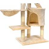 Krabpaal kattenboom XXL 117 x 79 x 50 cm beige