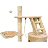 Krabpaal kattenboom XXL 117 x 79 x 50 cm beige