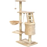 Krabpaal kattenboom XXL 117 x 79 x 50 cm beige