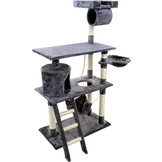 Krabpaal kattenboom XXL 140 x 105 x 49 cm grijs
