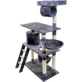 Krabpaal kattenboom XXL 140 x 105 x 49 cm grijs