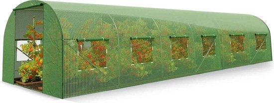 Kweektent 3x6 meter - buiten - 18m2 oppervlakte - met ritssluiting