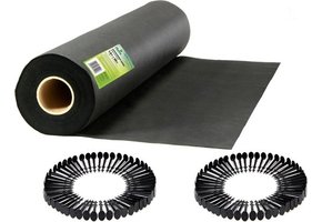 Anti worteldoek - 1,6 meter x 50 meter + 100 grondpinnen