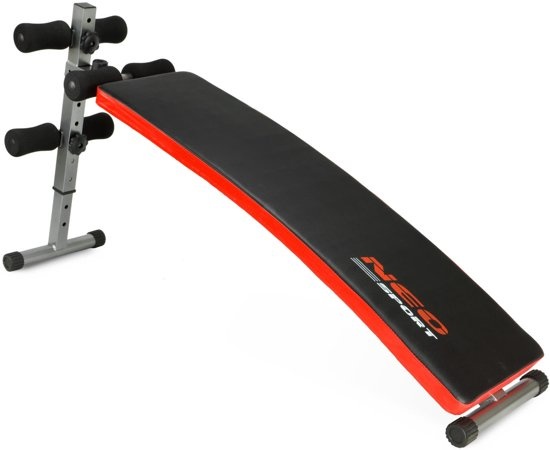 Sportbank - buikspieren trainen - schuin instelbaar - rood & zwart