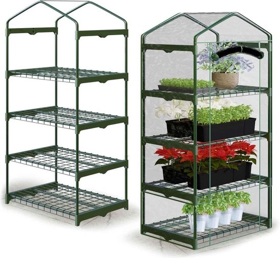 Kweek kast - overdekt - 4 schappen - 70x50x160 cm