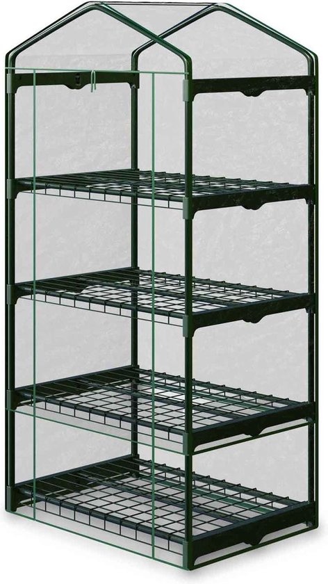Kweek kast - overdekt - 4 schappen - 70x50x160 cm