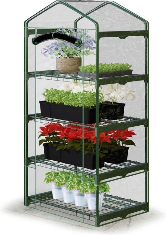 Kweek kast - overdekt - 4 schappen - 70x50x160 cm