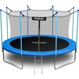 Trampoline - 404 cm - blauw - met ladder en binnenrand net - tot 150 kg