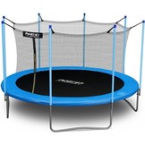Trampoline - 404 cm - blauw - met ladder en binnenrand net - tot 150 kg