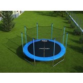 Trampoline - 404 cm - blauw - met ladder en binnenrand net - tot 150 kg