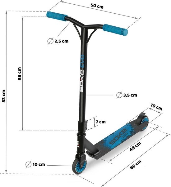 Kinder step - skaten - aluminium - EVO blauw