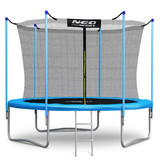 Trampoline - 252 cm - blauw - met ladder en binnenrand net - tot 120 kg