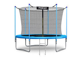 Trampoline - 252 cm - blauw - met ladder en binnenrand net - tot 120 kg