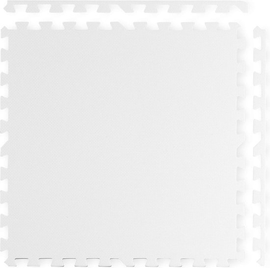 Puzzel speelmat voor kinderen - zachte schuimmat - 120x120 - wit & grijs