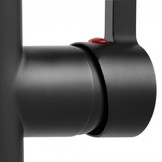 Keukenmengkraan - staand - zwart - met uitrekbare uitloop