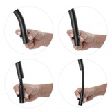 Keukenmengkraan - staand - zwart - met uitrekbare uitloop