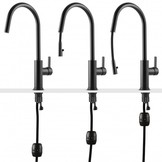 Keukenmengkraan - staand - zwart - met uitrekbare uitloop