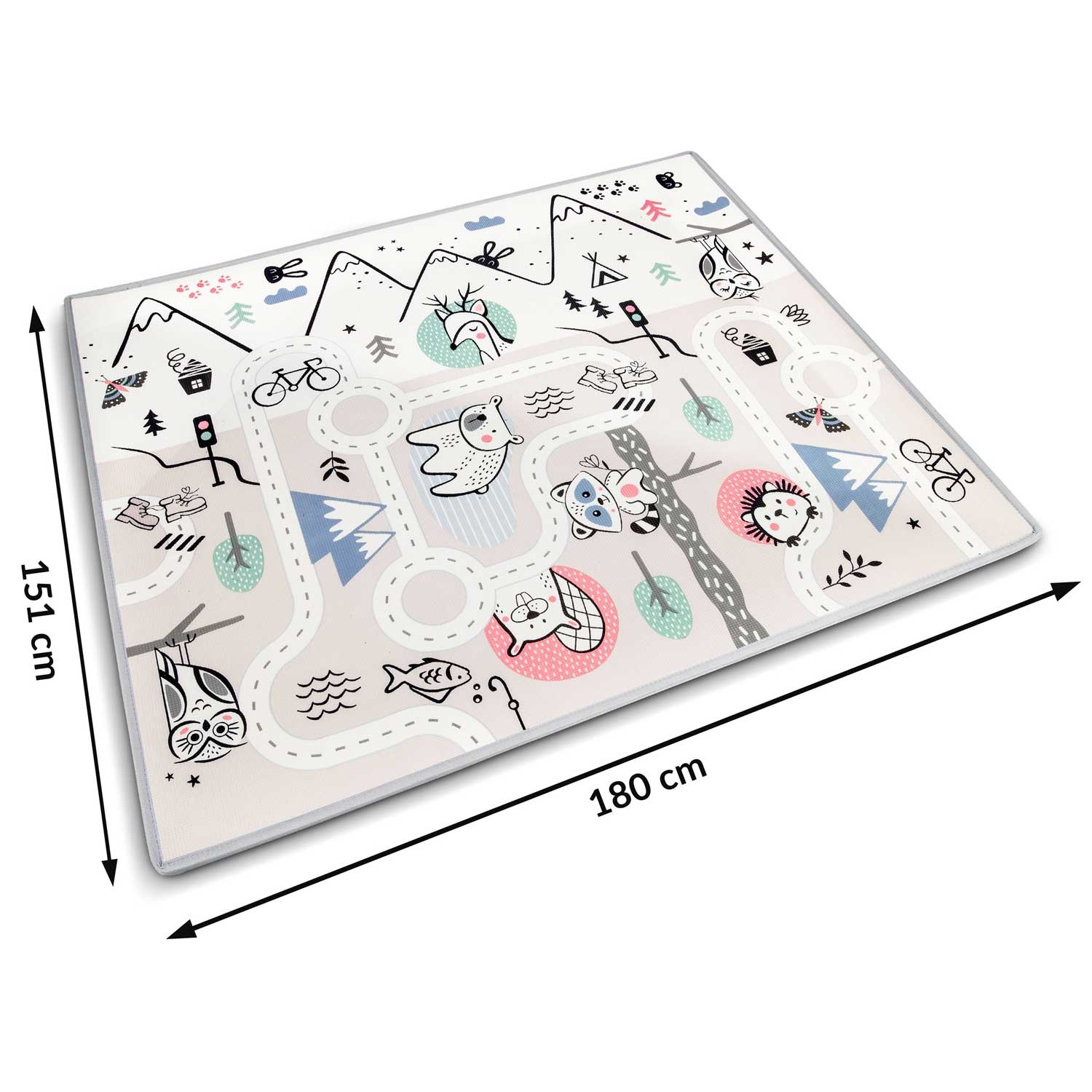 Speelmat foam - 180x150x1,5 cm - antislip - thema winter
