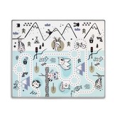 Speelmat baby -180x150x1,5 cm - dubbelzijdig - oprolbaar