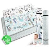 Speelmat baby -180x150x1,5 cm - dubbelzijdig - oprolbaar