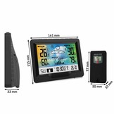 Weerstation - met buitensensor - kleuren display - 16x3x11,5 cm