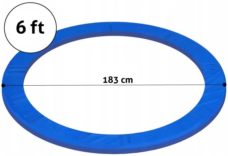 Trampoline rand - 180-183 cm - 6FT - blauw