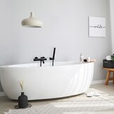 Badkraan - met handdouche - mat zwart - wandmontage