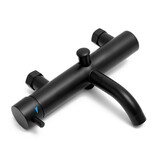 Badkraan - met handdouche - mat zwart - wandmontage