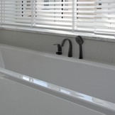 Badkraan met handdouche - 3-gats - mat zwart