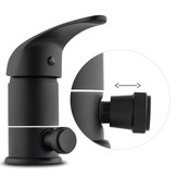 Badkraan met handdouche - 3-gats - mat zwart