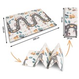 Speelmat foam - 200x150x1 cm - dubbelzijdig - thema auto