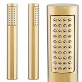 Vrijstaande badkraan - goud - met handdouche - 114 cm hoog