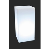 Verlichte bloempot - plantenbak - buiten - 35x35x70 cm - wit