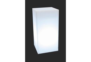 Verlichte bloempot - plantenbak - buiten - 35x35x70 cm - wit