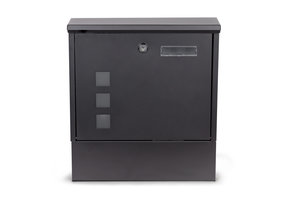 Brievenbus - met krantenrol - 30x10x33,5 cm - antraciet