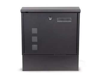 Brievenbus - met krantenrol - 30x10x33,5 cm - antraciet
