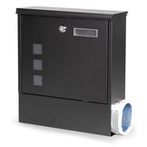 Brievenbus - met krantenrol - 30x10x33,5 cm - antraciet