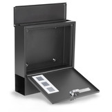 Brievenbus - met krantenrol - 30x10x33,5 cm - antraciet