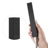 Badkraan met handdouche - en waterval uitloop - 3-gats - zwart