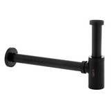 Sifon wastafel - met afvoerplug - mat zwart