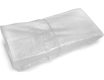 Kweektent buitenhoes - 3x6 m - 18m2 oppervlakte - met ritssluiting - vervangingszeil - wit