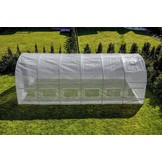 Kweektent buitenhoes - 3x6 m - 18m2 oppervlakte - met ritssluiting - vervangingszeil - wit