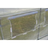 Kweektent buitenhoes - 3x6 m - 18m2 oppervlakte - met ritssluiting - vervangingszeil - wit