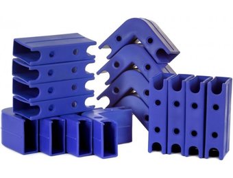 Koppelstukken kinder hekken - connectors voor houten kinder hekken - 8x 90° verbinding + 8x rechte verbinding