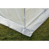 Kweektent buitenhoes - 2,5x4 m - 10m2 oppervlakte - met ritssluiting - vervangingszeil - wit