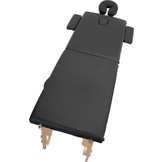 Houten massagetafel - 2 segmenten - verstelbaar - zwart ECO-leer - 216 cm lang