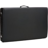 Houten massagetafel - 2 segmenten - verstelbaar - zwart ECO-leer - 216 cm lang