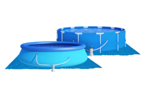 Grondzeil voor zwembad 488x488cm - Universeel - Blauw